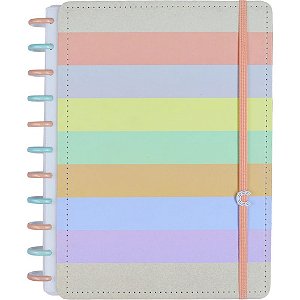 Caderno Inteligente Grande G+ ARCO IRIS Pastel 140FLS