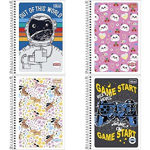 Caderno Espiral 1/4 Flexivel Pepper 80FLS. PCT.C/06