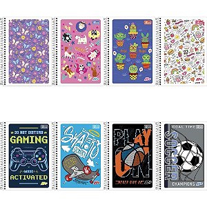 Caderno Espiral 1/4 Flexivel D+ 96 Folhas MASC/FEM. PCT.C/10