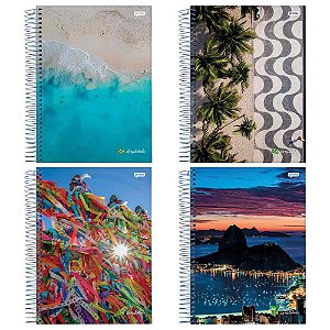 Caderno Espiral 1/4 Flexivel Brasilidade 96FLS. PCT.C/10