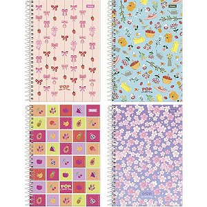Caderno Espiral 1/4 Capa Dura POP Collection 80FLS. PCT.C/05