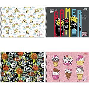 Caderno Desenho UNIV Capa Dura Spice Espiral 80FLS. PCT.C/04