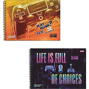 Caderno Desenho UNIV Capa Dura Player 1 80FLS. PCT.C/04