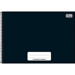 Caderno Desenho UNIV Capa Dura Pepper 80FLS Preto UNIV Horiz PCT.C/04
