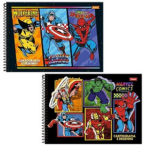 Caderno Desenho UNIV Capa Dura Marvel Comics 80F PCT.C/05