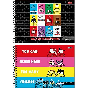 Caderno Desenho UNIV Capa Dura Hello KITTY e Amigos 80FLS. PCT.C/04