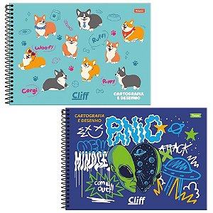 Caderno Desenho UNIV Capa Dura CLIFF MASC/FEM 80FLS. PCT.C/04