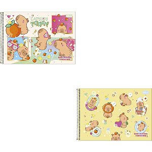 Caderno Desenho UNIV Capa Dura Capivara Capyclub 80FLS ESPIR. PCT.C/04