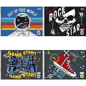 Caderno Desenho Milimetrado Espiral Pepper 80 Folhas PCT.C/04