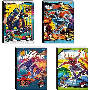 Caderno Brochura 1/4 Capa Dura Teen WAY 96FLS. PCT.C/05