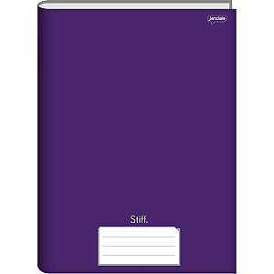 Caderno Brochura 1/4 Capa Dura STIFF 48 Folhas Lilas C/10
