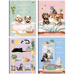 Caderno Brochura 1/4 Capa Dura Furfriends 80F PCT.C/05