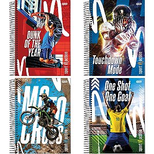 Caderno 15X1 Capa Dura SPORT 240FLS. PCT.C/02