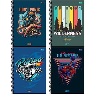 Caderno 12X1 Capa Dura HIGH Masculino 192F PCT.C/04