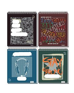 Caderno 10X1 Capa Dura FLIP Masculino VERT 160F 4CAPA PCT.C/04