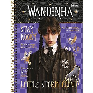 Caderno 10X1 Capa Dura Wandinha 160FLS Connect PCT.C/04