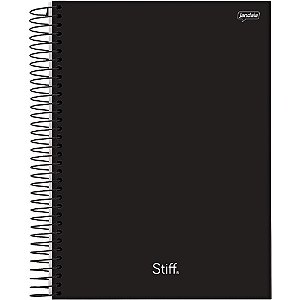Caderno 10X1 Capa Dura STIFF SLIM 160FLS. Preto PCT.C/04