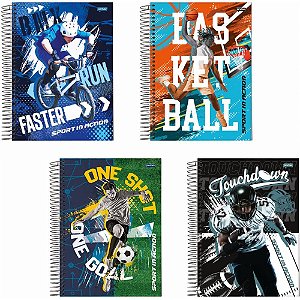 Caderno 10X1 Capa Dura SPORT 160FLS. PCT.C/04