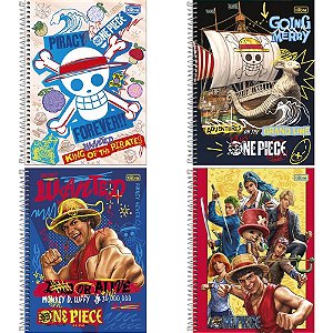 Caderno 10X1 Capa Dura ONE Piece Netflix 160FLS. PCT.C/04