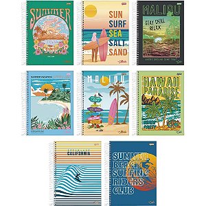 Caderno 10X1 Capa Dura Malibu / Cali 200FLS. PCT.C/04