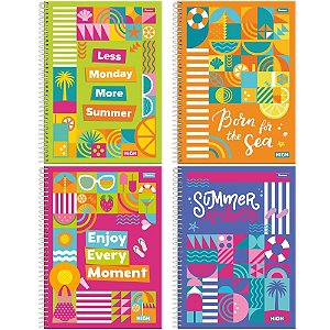 Caderno 10X1 Capa Dura HIGH Feminino 200F PCT.C/04