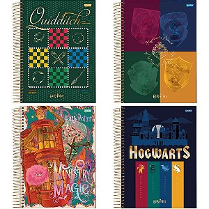 Caderno 10X1 Capa Dura HARRY Potter 200FLS. PCT.C/04