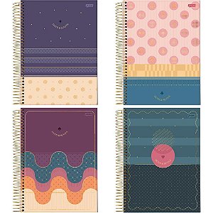 Caderno 10X1 Capa Dura DOTS SPOTS 160FLS. PCT.C/04