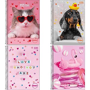 Caderno 01X1 Capa Dura Zoom+ 96 Folhas Feminino PCT.C/04