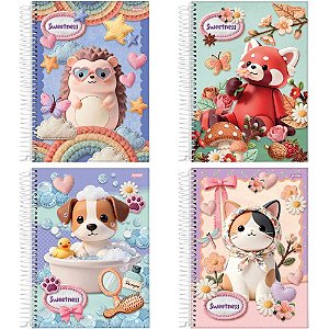 Caderno 01X1 Capa Dura Sweetness 80FLS. PCT.C/04