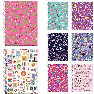 Caderno 01X1 Capa Dura POP Collection 96 Folhas PCT.C/04