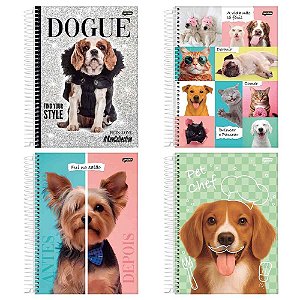 Caderno 01X1 Capa Dura PETS Love 80FLS. PCT.C/04