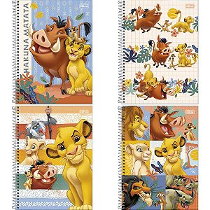 Caderno 01X1 Capa Dura o Rei Leao 80FLS PCT.C/04