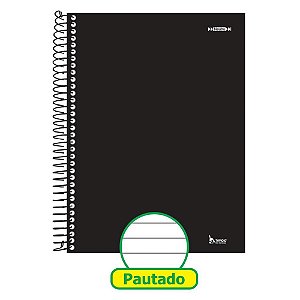 Caderno 01X1 Capa Dura Neutro Preto 96 Folhas PCT.C/04