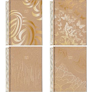 Caderno 01X1 Capa Dura KRAFT GOLD 80FLS. PCT.C/04