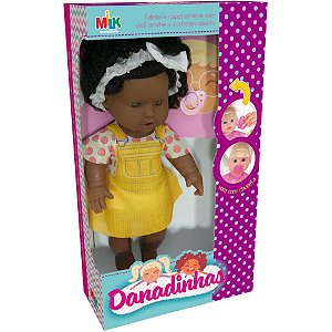 Boneca Danadinha Negra 33CM Cores Sortidas