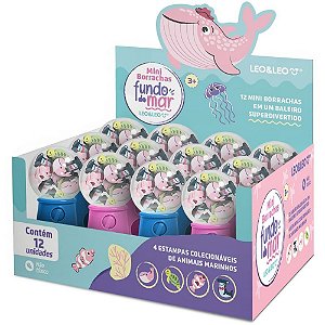 Borracha Decorada Fundo do MAR Pote Baleiro 4MOD DP.C/12