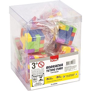 Borracha Decorada Tetris Cubo 6 em 1 POTE-12