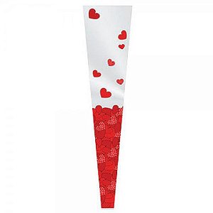Botao Cone Cuore VERM. Perolizado 12X3X50 PCT.C/100