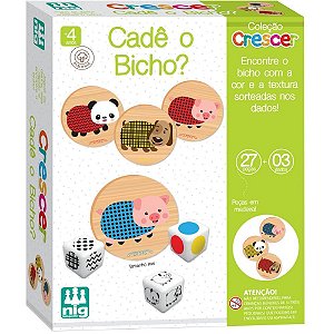 Brinquedo Educativo Cade o Bicho em Madeira 27PCS