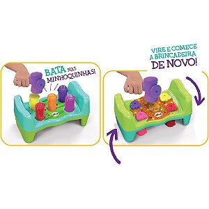 Brinquedo para Bebe Bate Rebate Minhoquinhas