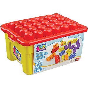 Brinquedo para Montar BOX BLOCK C/22 Pecas