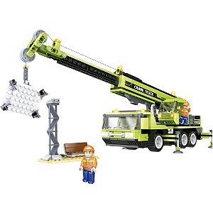 Brinquedo para Montar Cidade em OBRA Guindaste 481PC