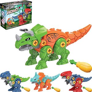 Brinquedo para Montar Dinossauro Monta e Desmonta (S