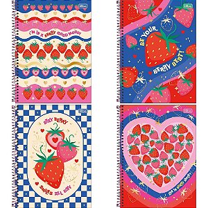 Caderno 01X1 Capa Dura BE BERRY 80FLS PCT.C/04