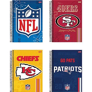 Caderno 01X1 Capa Dura NFL 80FLS. PCT.C/04