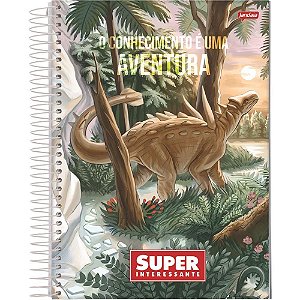 Caderno 01X1 Capa Dura Super Interessante Dino 80FLS PCT.C/04