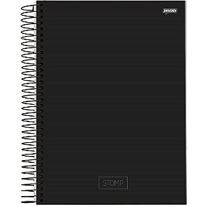 Caderno 10X1 Capa Dura STOMP Preto 200FLS. PCT.C/04