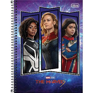 Caderno 10X1 Capa Dura THE Marvels 160FLS. PCT.C/04