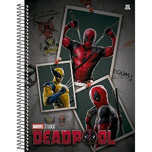 Caderno 15X1 Capa Dura Deadpool 240F PCT.C/02