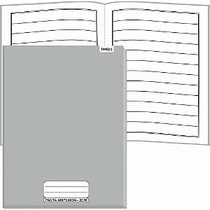 Caderno Brochurao Capa Dura Pauta Ampliada 96 Folhas PCT.C/05
